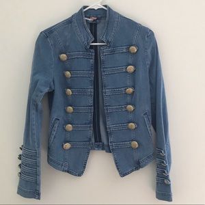 Free People Military Jean Jacket